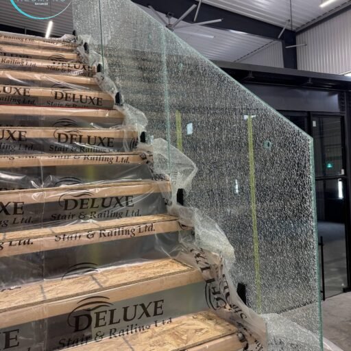 Cracked effect glass system