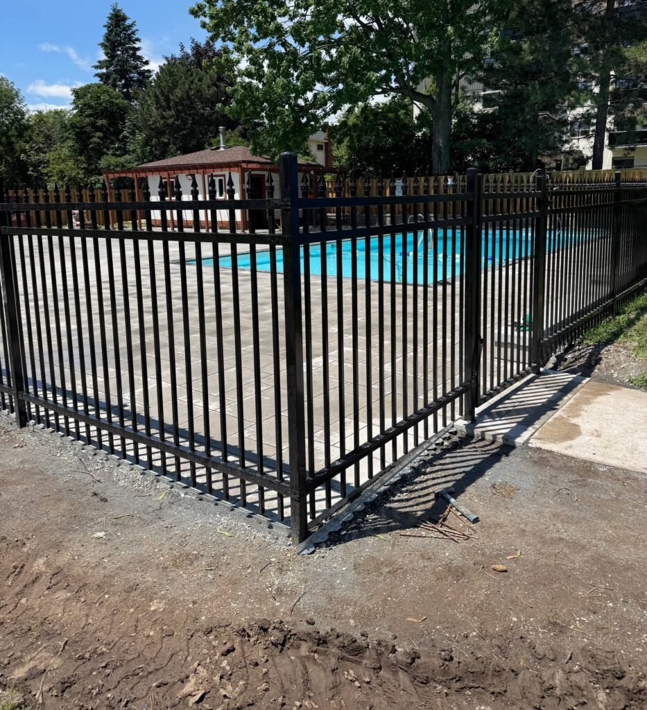Modern black metal gate project